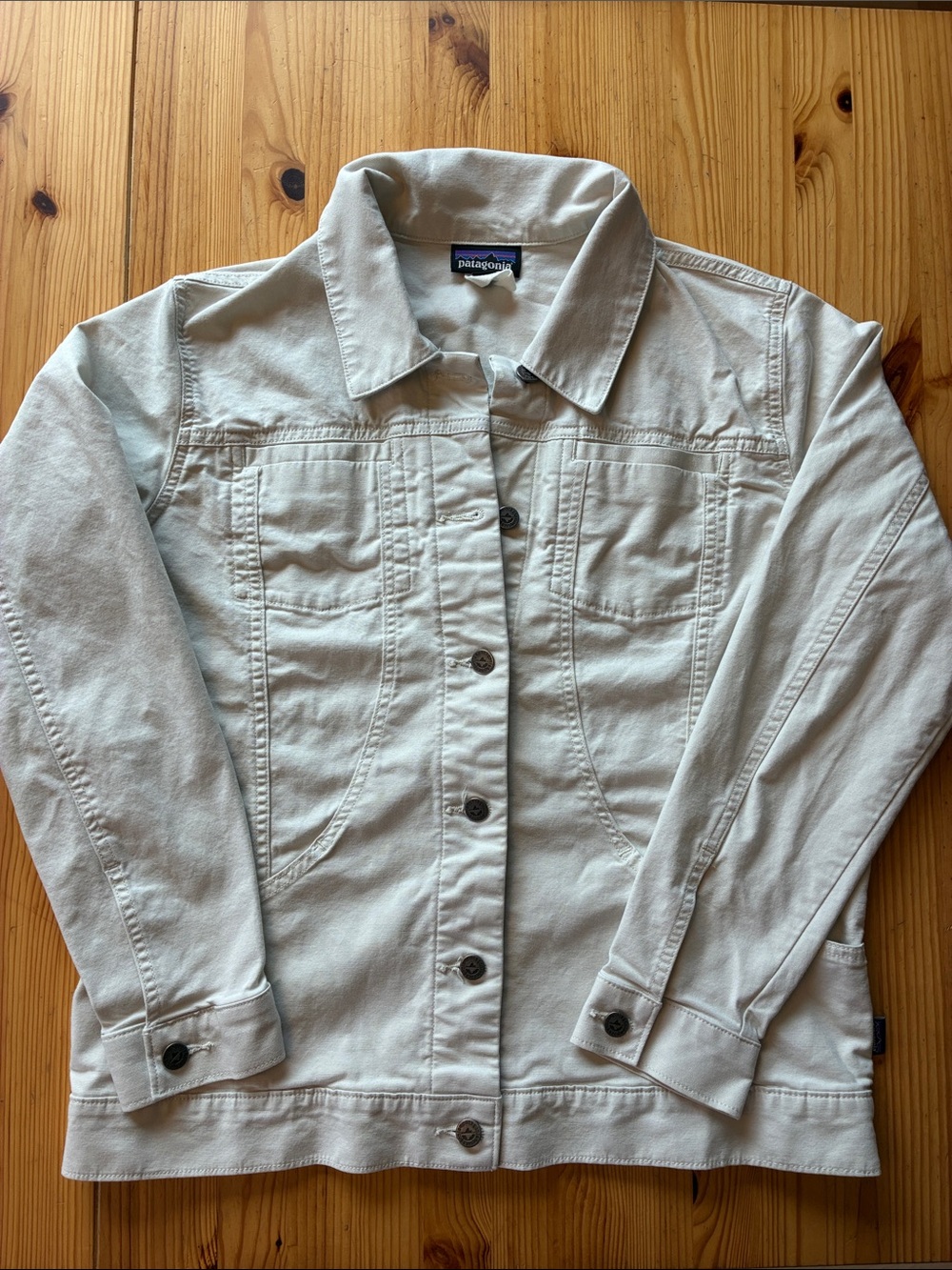 Patagonia Standup Cream Denim/Canvas Jacket Women Large
